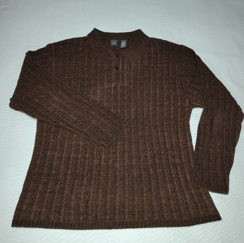 Men's Brown Sweater Folio New York, Size L, Good Condition.